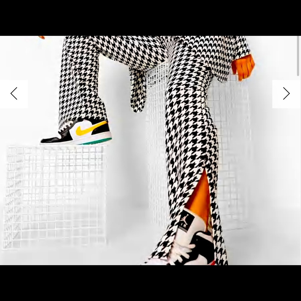 Brand New Never Worn Black and White Dogtooth check Pants